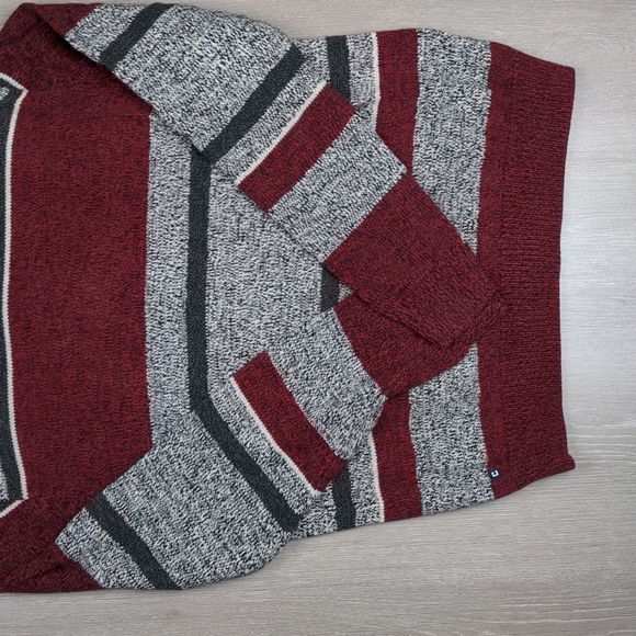 CHAPS 1/4 Button Colorblock Striped Knit Sweater - Picture 11 of 11